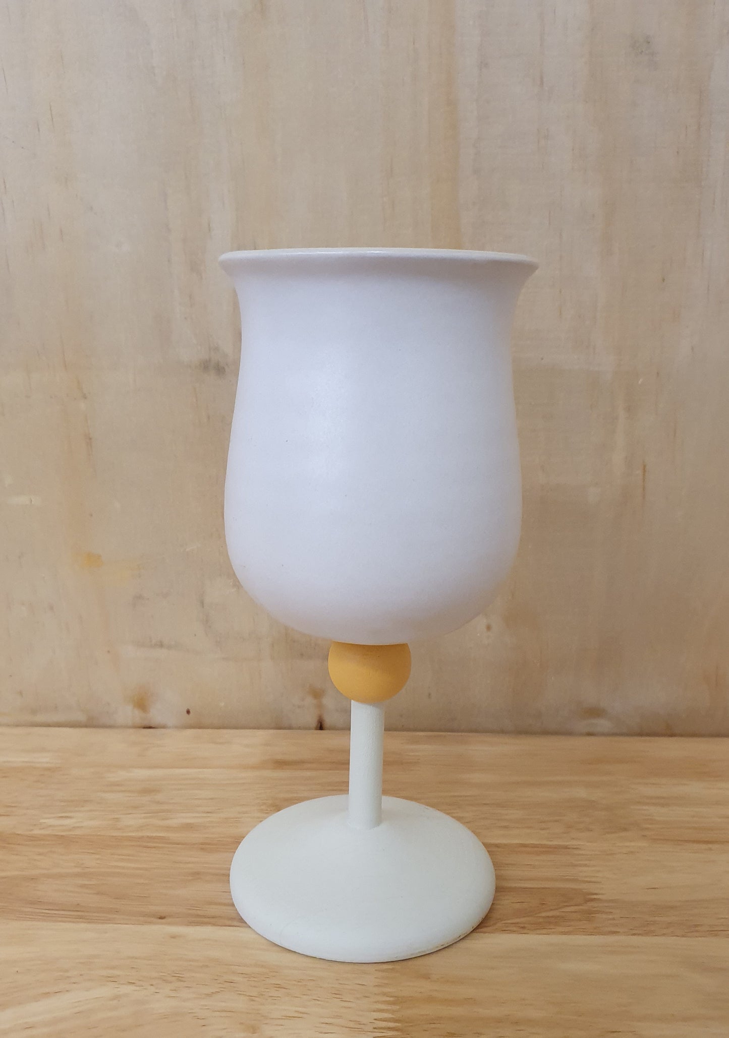 Clay White and Yellow Goblet - BB050124-08