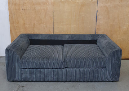 Grey Chunky Corduroy 2 Seater Sofa - 104857
