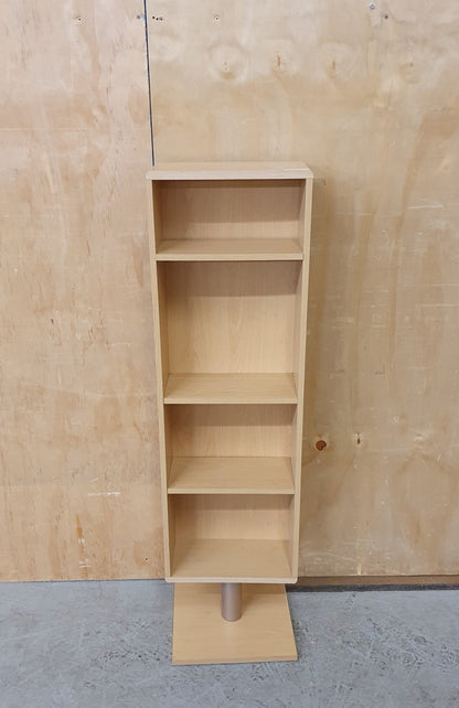 Small Modern Wood Shelving Unit with Chrome Attachment to Base - EL104006