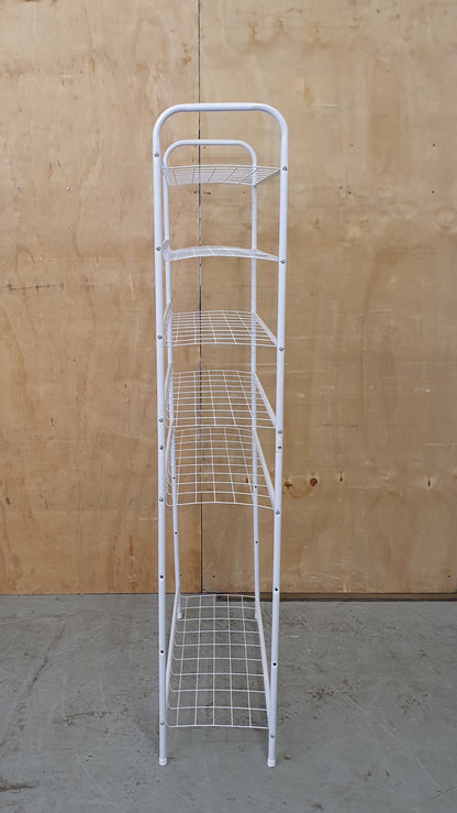 White Metal Tall Shoe Storage - 103718
