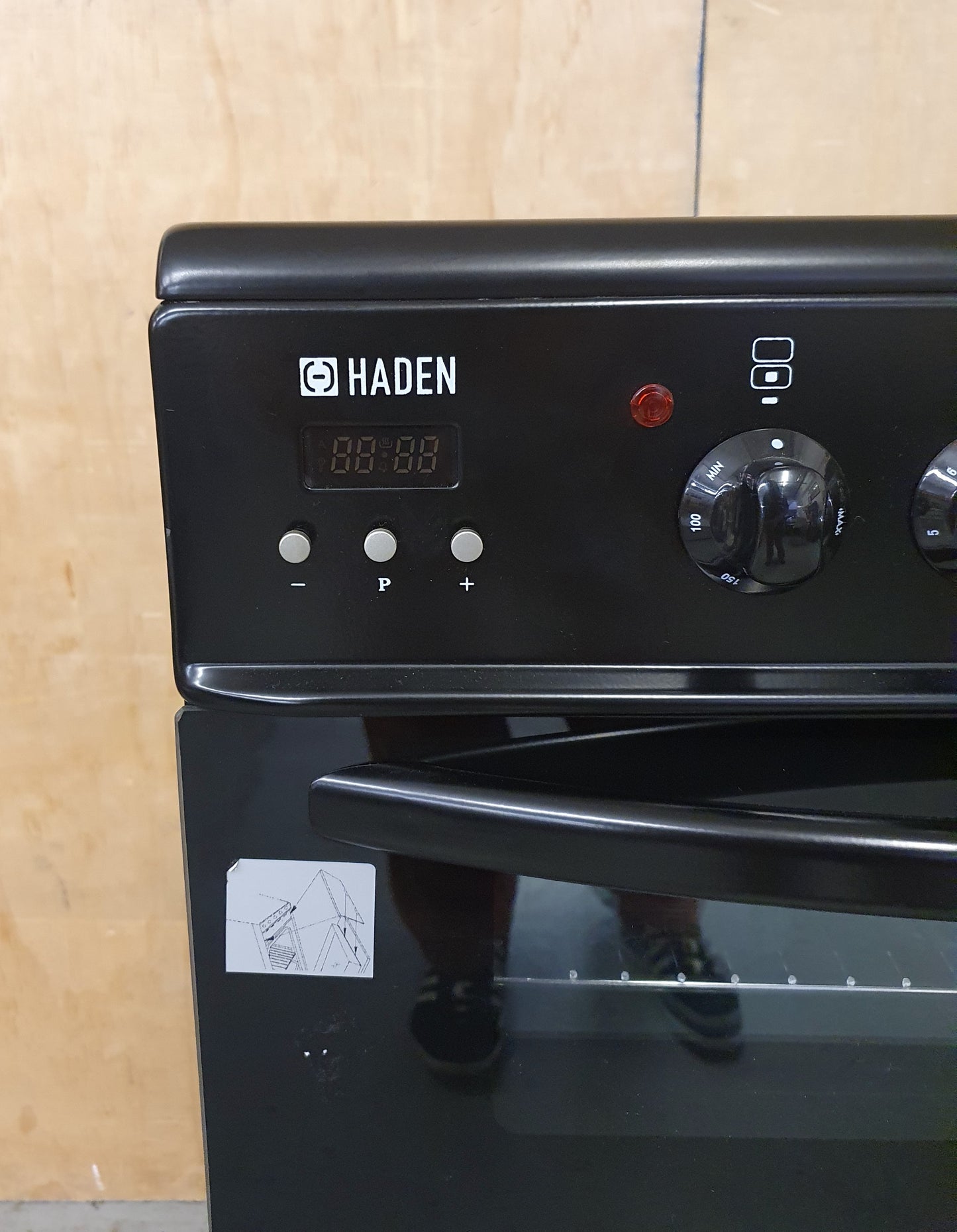 HADEN Black 60cm Ceramic Top Electric Cooker - 080825-01