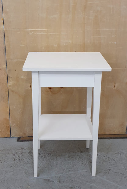 IKEA 2 Tier White Single Bedside Cabinet - EL103120