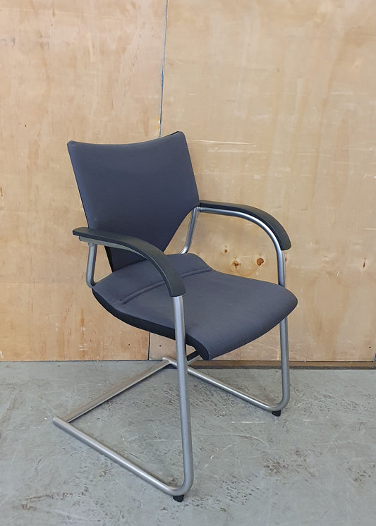 Grey Fabric Office Chair with Chrome Frame - 104342