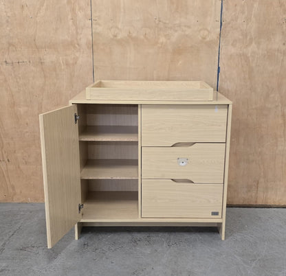 KUB Wood Baby Change Table with 3 Drawers and 1 Door - 104837