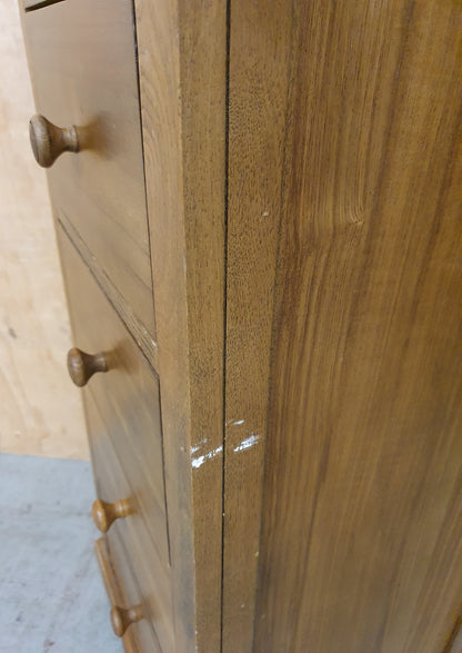 5 Drawer Wood Tallboy with Round Wood Handles - 103563