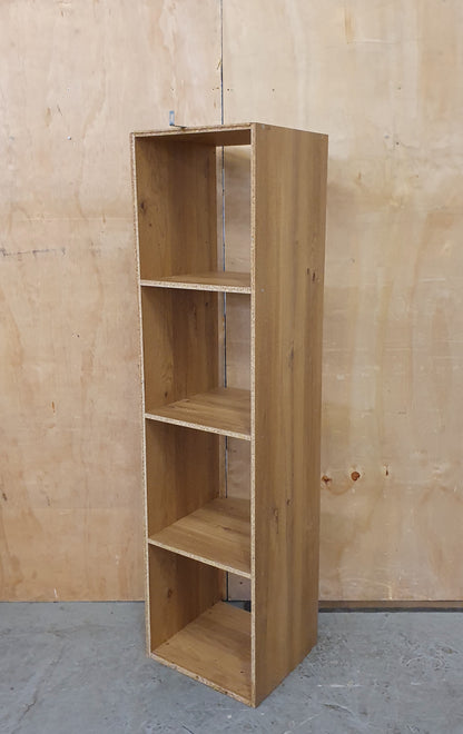 Tall 3 Shelf Wall Mountable Wood Bookcase - EL104478