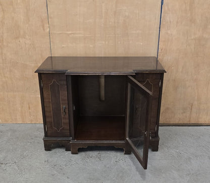 Vintage Mahogany Cabinet with 3 Doors and Open Top - 140925-04