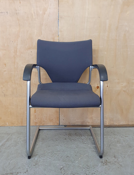 Grey Fabric Office Chair with Chrome Frame - 104342