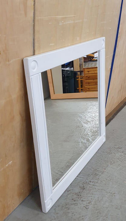 White Square Medium Size  Mirror - EL103080