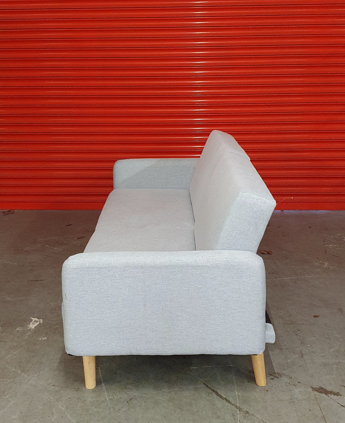 Grey Modern Click-Clack 2 Seater Sofa Bed - 103727