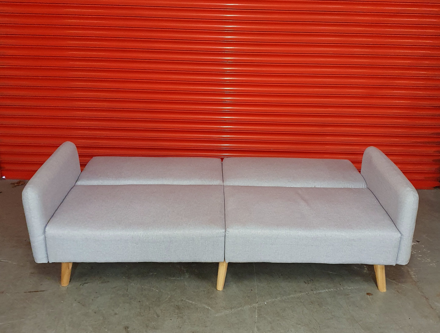 Grey Modern Click-Clack 2 Seater Sofa Bed - 103727