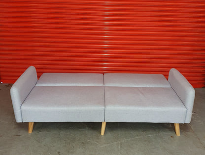 Grey Modern Click-Clack 2 Seater Sofa Bed - 103727