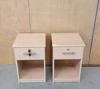 2 Matching Lockable Wooden Bedside Cabinets - 102248 / 102249