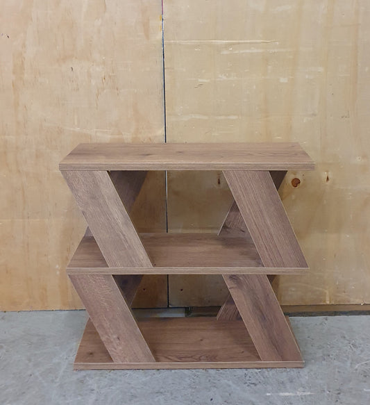 Wood Slim Side Table with Slanted Panel Sides - EL104220