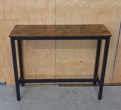 Long Wood Top Bar Table with Black Metal Frame - 104893