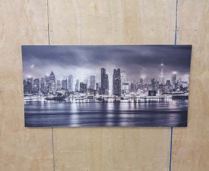 City Skyline Canvas Art Print with Sparking Areas - 160524-02