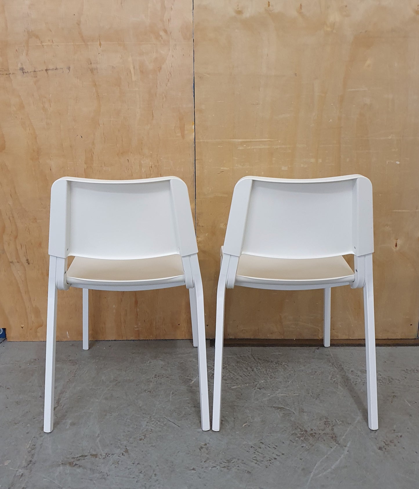 IKEA TEODORES 4 Matching White Stackable Chairs - 104944 / 104945 / 104946 / 104947