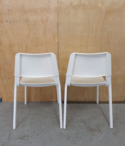 IKEA TEODORES 4 Matching White Stackable Chairs - 104944 / 104945 / 104946 / 104947