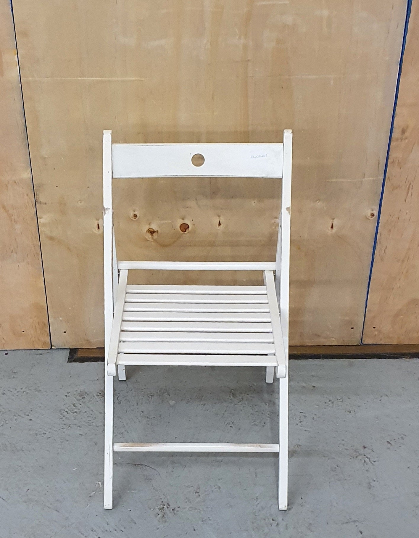 Single white wooden chair deals