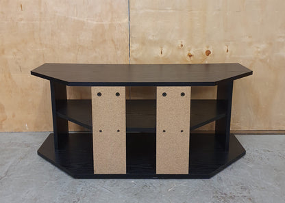 2 Tier Black Wood TV Stand - 104843