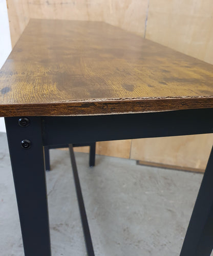 Long Wood Top Bar Table with Black Metal Frame - 104893