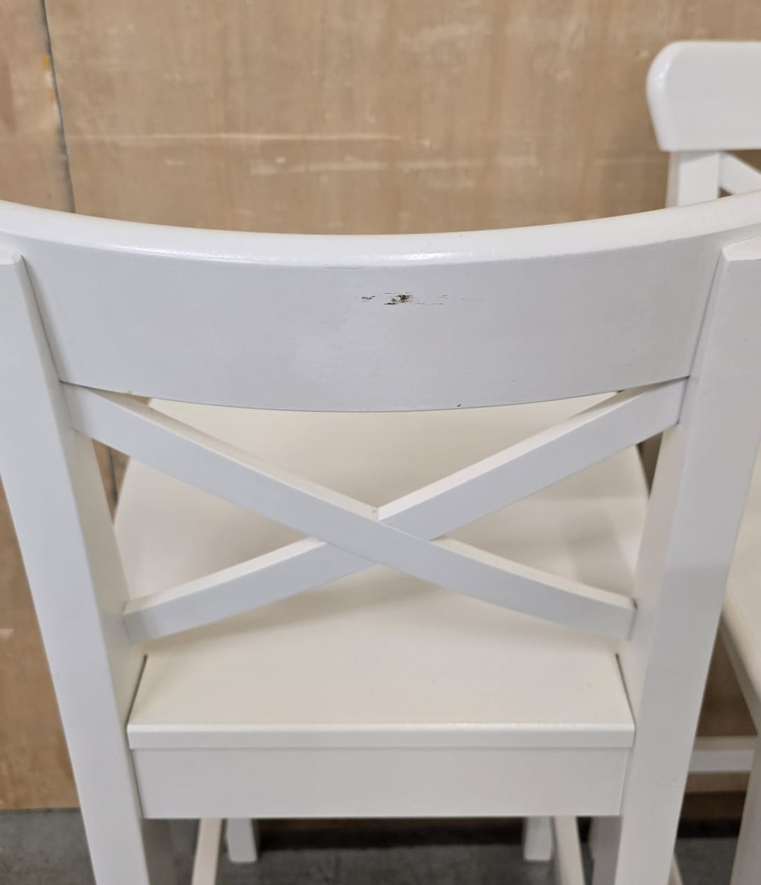 IKEA INGOLF White Wood Bar Stools - 100925-03