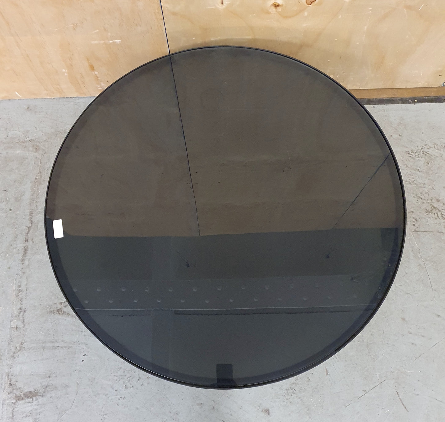 IKEA FROTORP Large Round 2 Tier Glass and Faux Marble Coffee Table - 104790