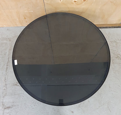 IKEA FROTORP Large Round 2 Tier Glass and Faux Marble Coffee Table - 104790