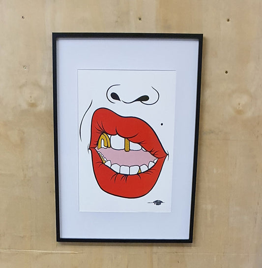 EmeldaMade "The Golden Grill Series - Grillz" Art Print - 011024-01