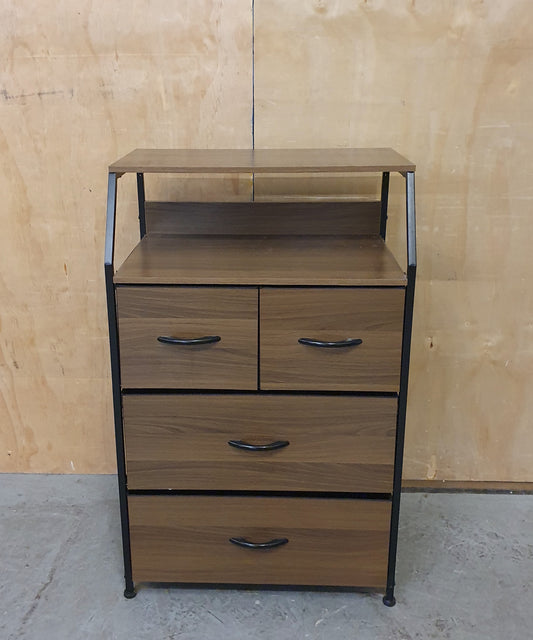 Small Storage Unit with 4 Canvas Lined Removable Drawers - 104779
