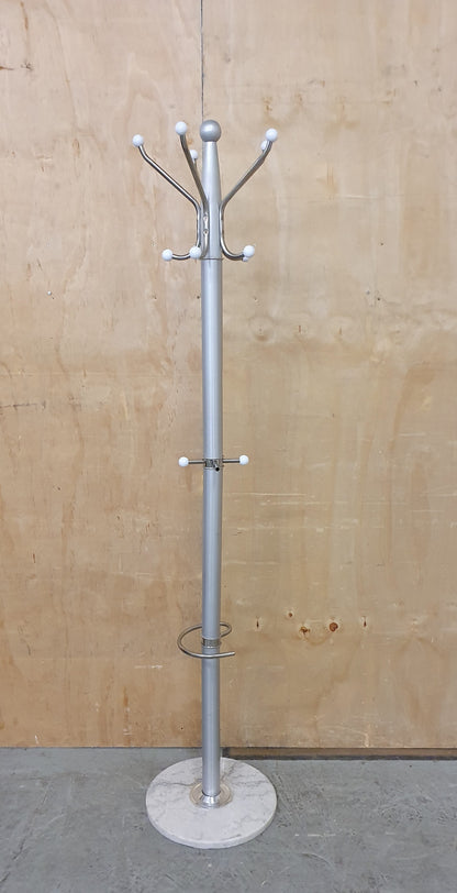 Feestanding Coat Stand with Round Marble Base - 104608