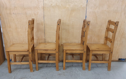 4 Matching Wood Dining Chairs - EL104513 / EL104514 / EL104515 / EL104516