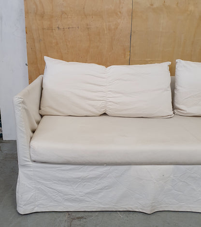 IKEA 3 Seater Cream Sofa with Removable Covers - EL104908