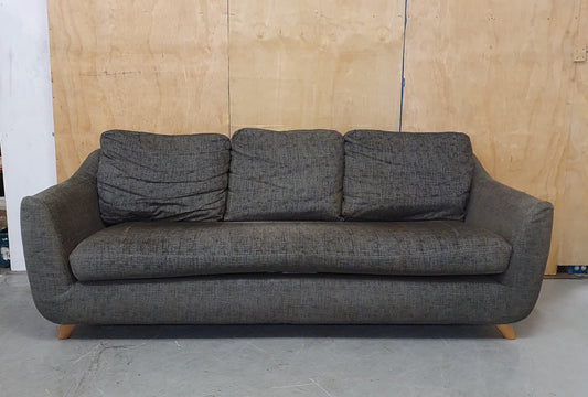 G-PLAN Dark Grey 3 Seater Sofa with Removable Back Cushions - 310126-01