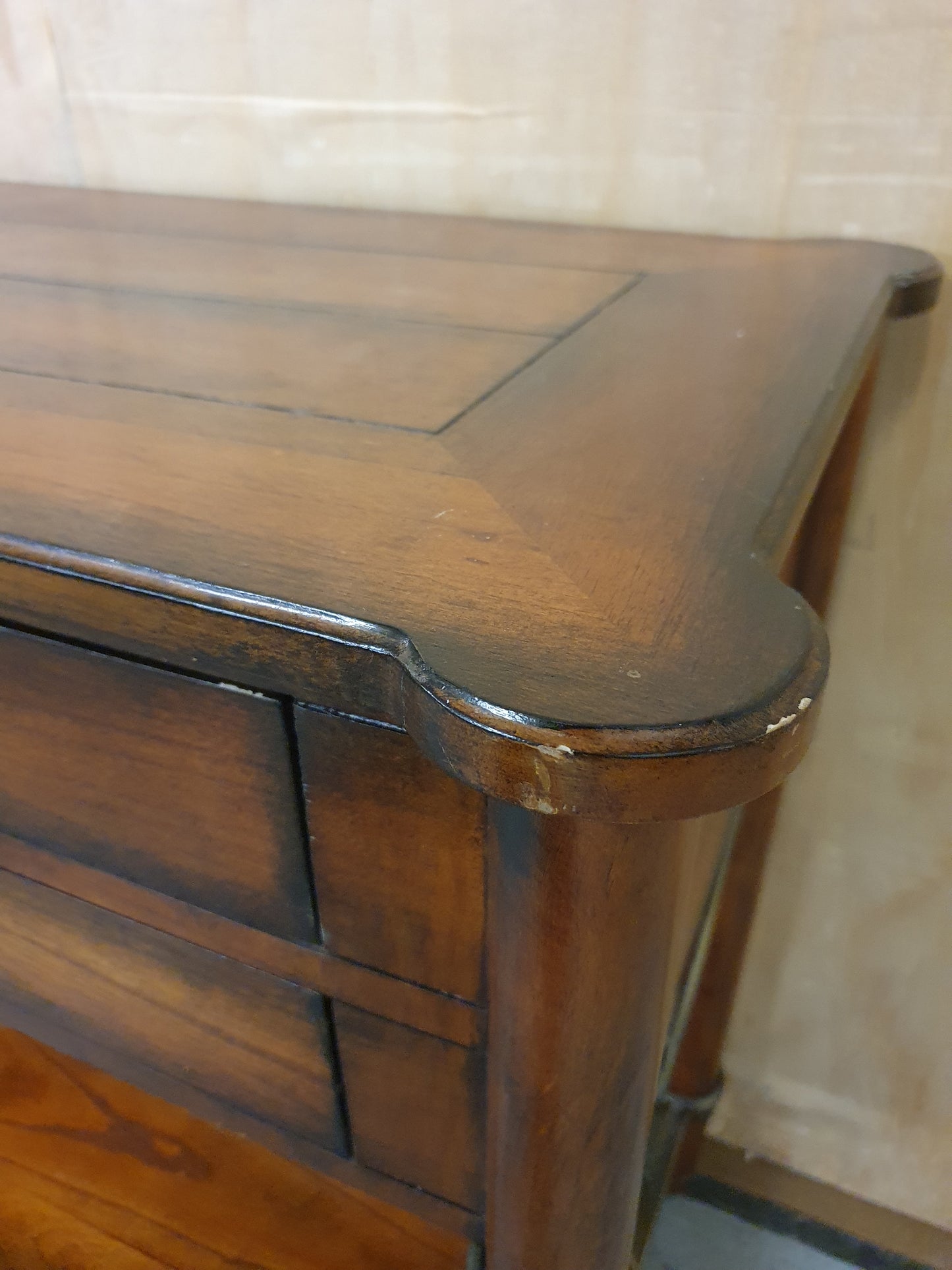 2 Tier Solid Wood Sideboard with 4 Drawers - 104767