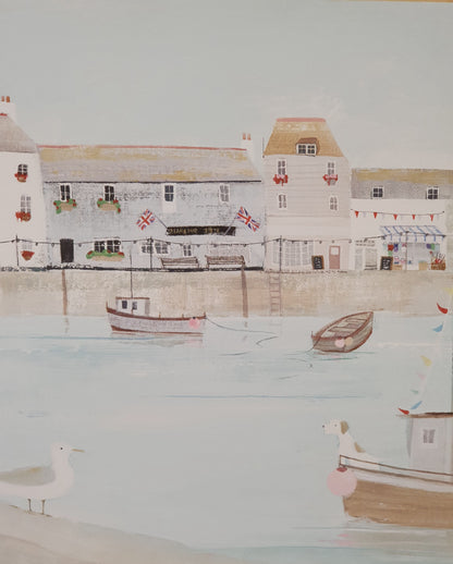 HANNAH COLE Large Seaside Print Art Canvas - EL103865