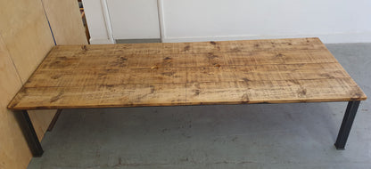 Extra Large Wood Top Conference Table with Metal Frame and Cable Holes - 104288