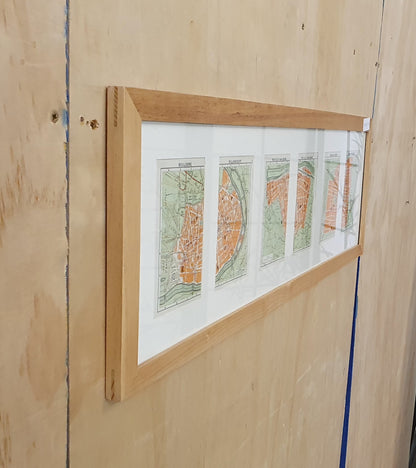 French Map in Wooden Frame - 050425-04