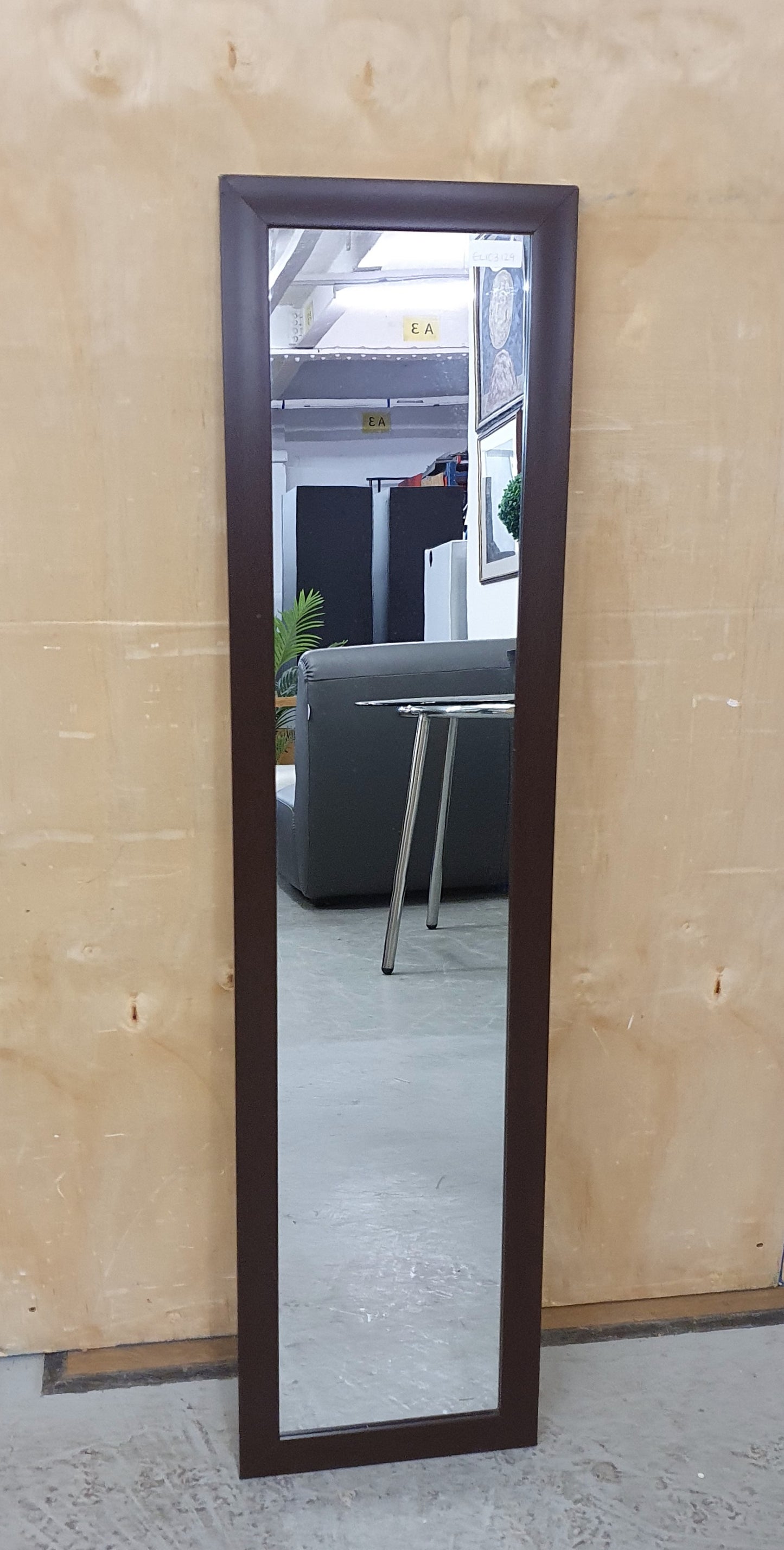 Dark Brown Tall Slim Mirror - EL103129