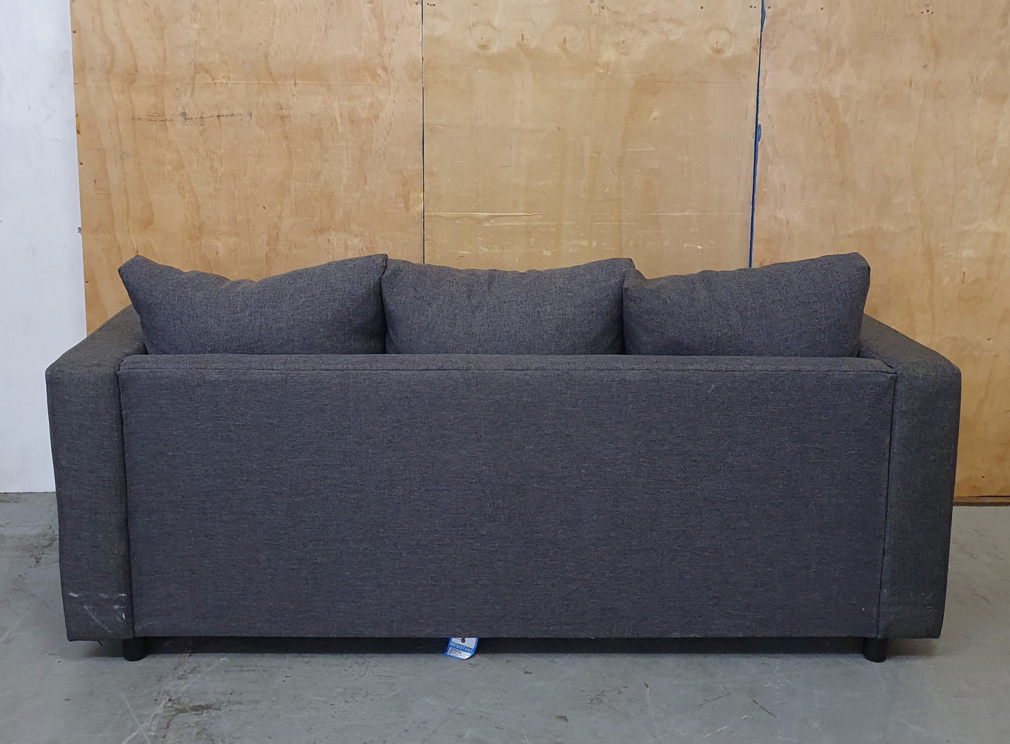 Grey 2 Seater Sofa with 3 Removable Back Cushions - 104856