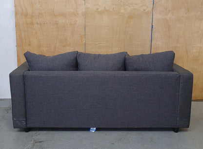 Grey 2 Seater Sofa with 3 Removable Back Cushions - 104856