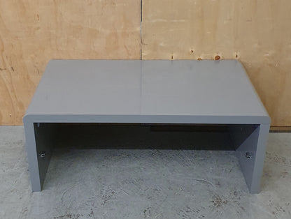 Large Curved Grey High Gloss Modern Coffee Table - 104046