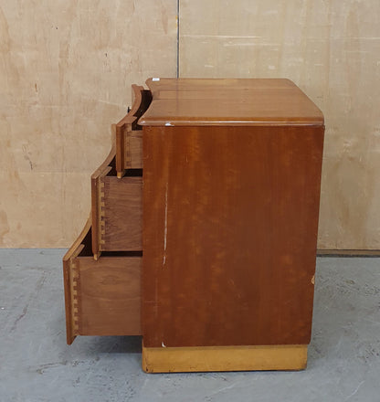 Vintage 3 Drawer Cabinet with Concave Front and Decorative Handles - EL103319