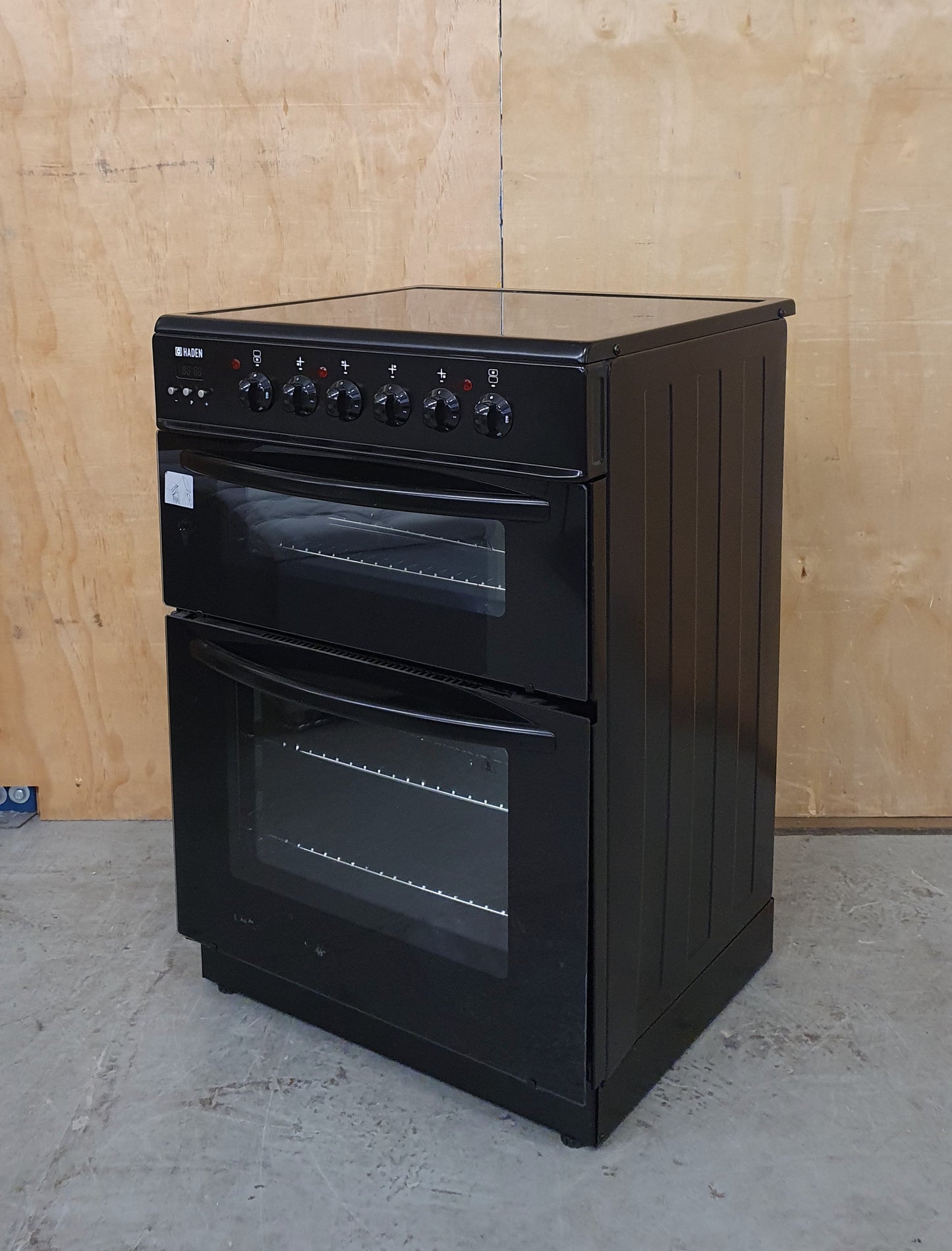 HADEN Black 60cm Ceramic Top Electric Cooker - 080825-01