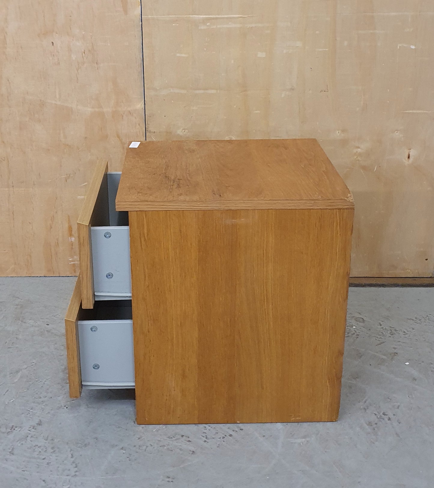 2 Drawer Single Wooden Bedside Cabinet - 103153