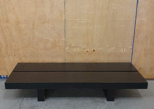 Low Dark Wood Plank Coffee Table - 104950