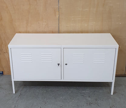 IKEA PS White Metal Lockable Cabinet - 104317
