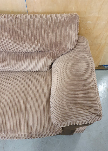 Brown Chunky Corduroy 2 Seater Sofa with Scatter Cushions - 1046111