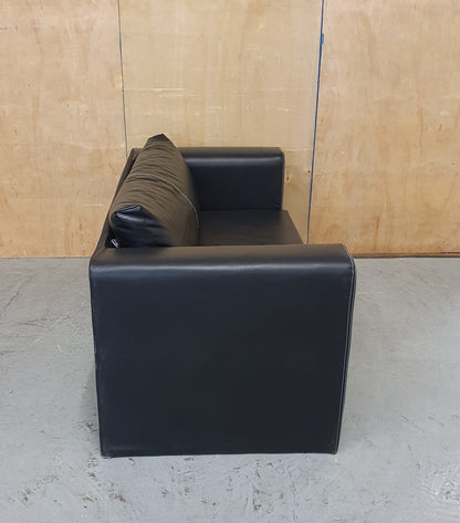 IKEA Black Faux Leather Pull Out Sofa Bed - EL104910