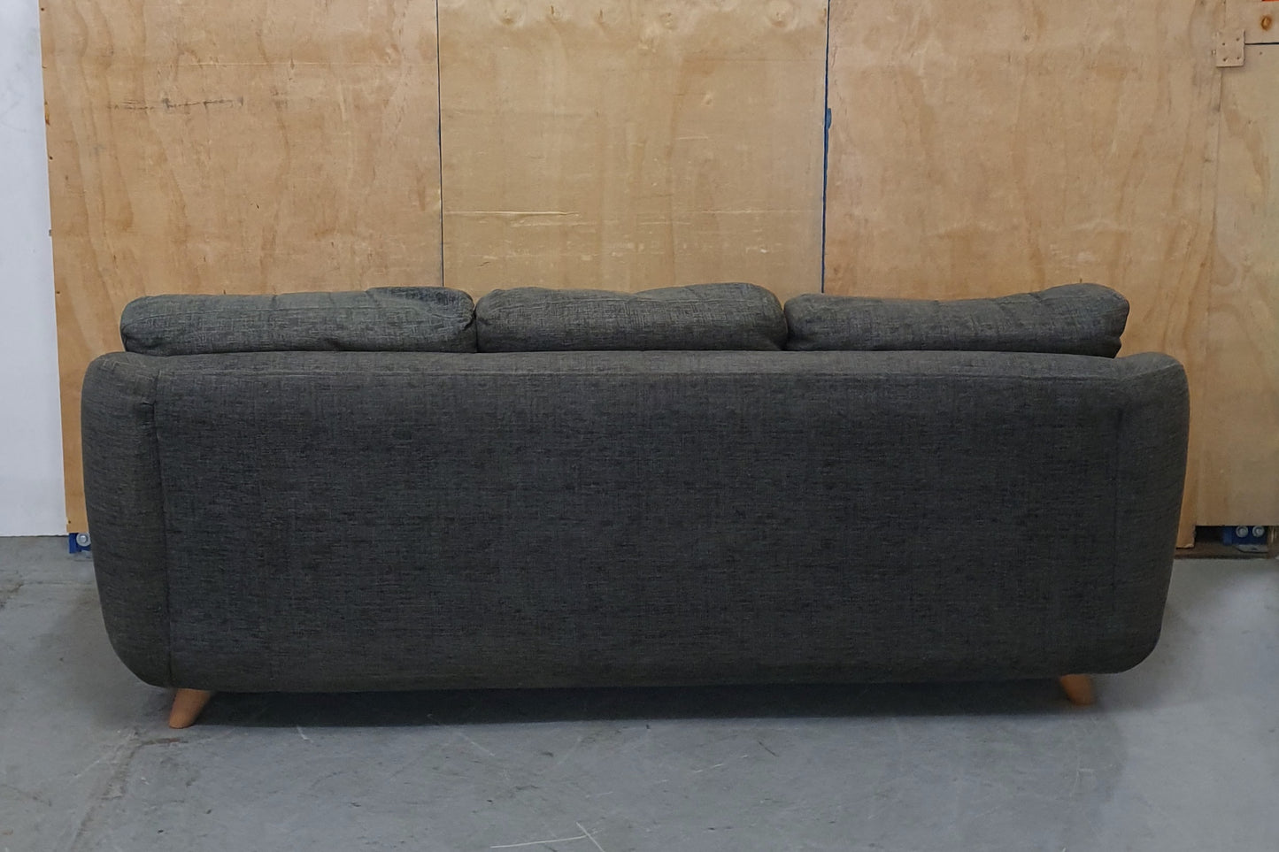 G-PLAN Dark Grey 3 Seater Sofa with Removable Back Cushions - 310126-01